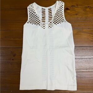 White Sleeveless Crochet Top